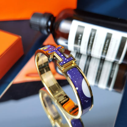 [AURORA]H STAR AND MOON BRACELET 12MM