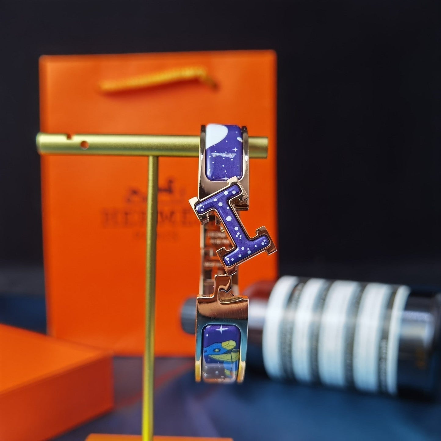 [AURORA]H STAR AND MOON BRACELET 12MM