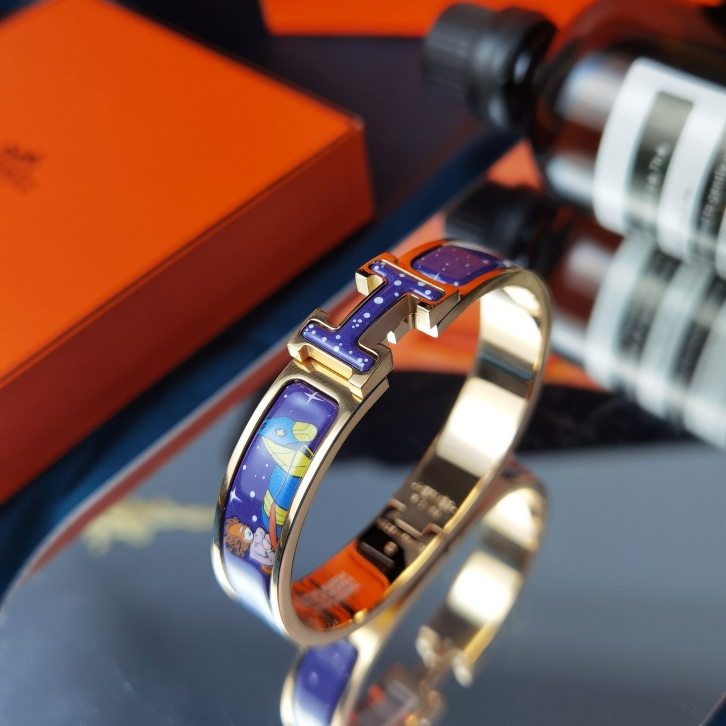 [Aurora]H STAR AND MOON BRACELET 12MM