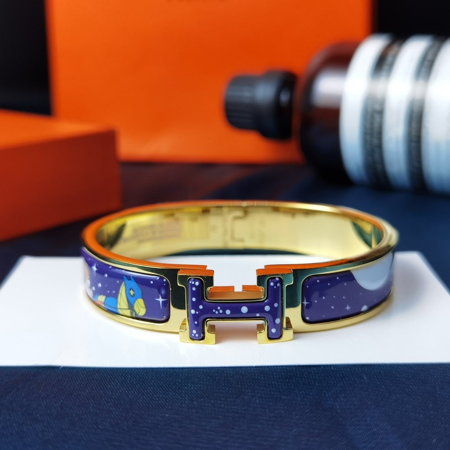 [Aurora]H STAR AND MOON BRACELET 12MM