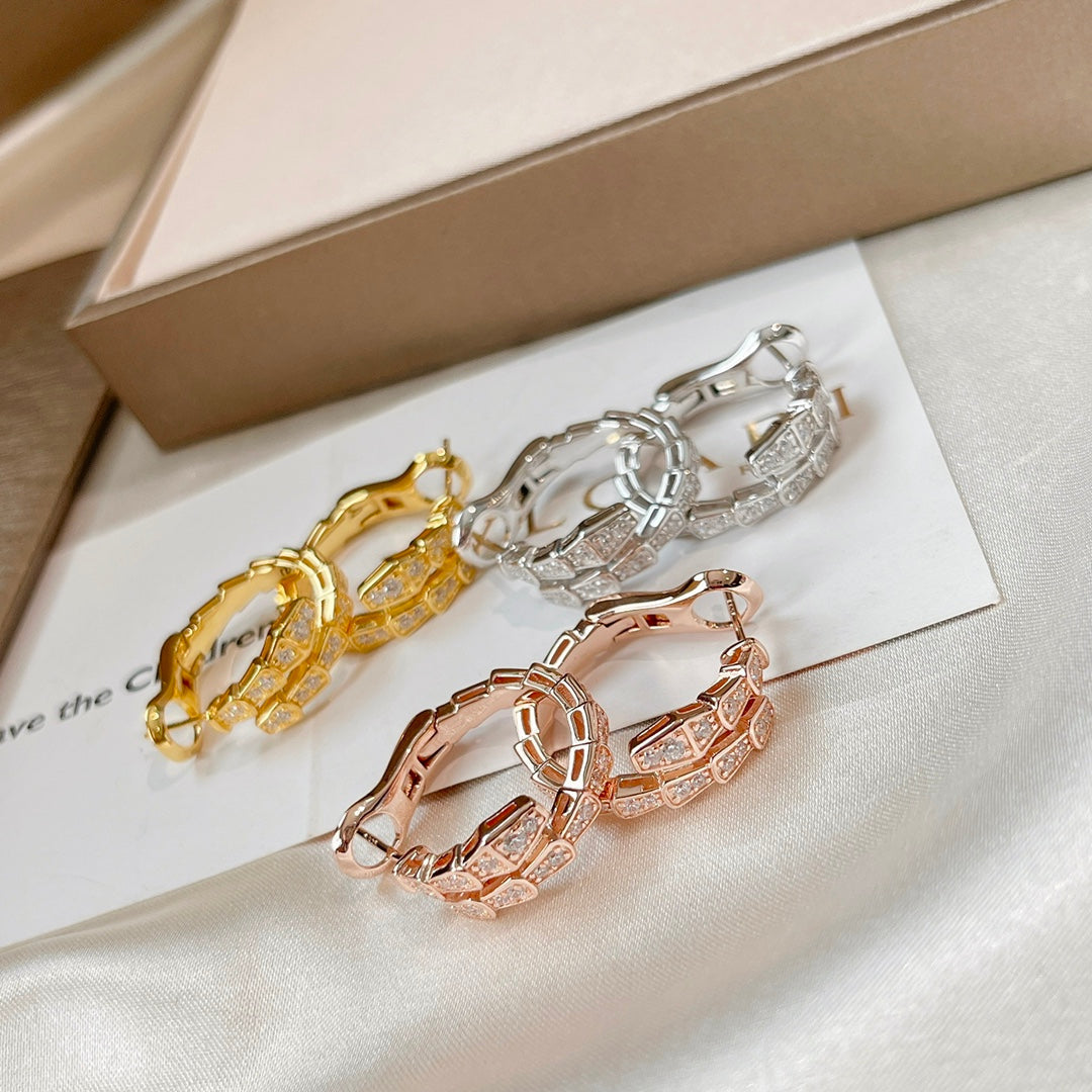 [Aurora]SERPENTI EARRINGS DIAMOND