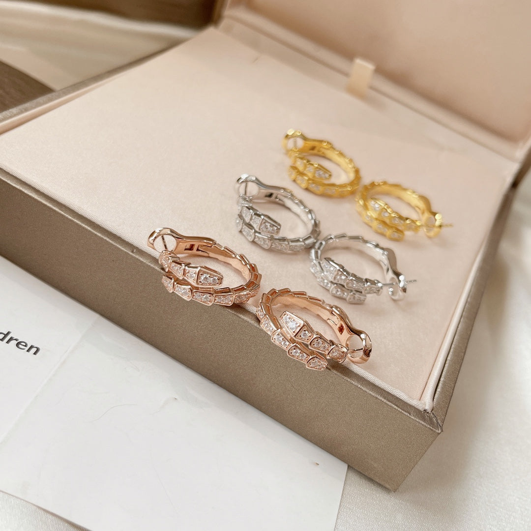 [Aurora]SERPENTI EARRINGS DIAMOND