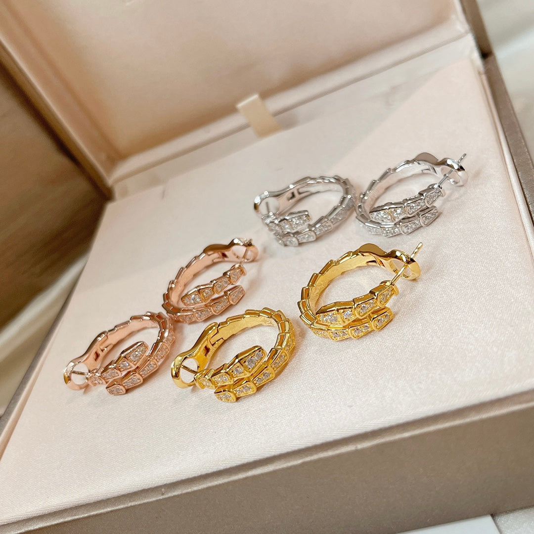 [Aurora]SERPENTI EARRINGS DIAMOND