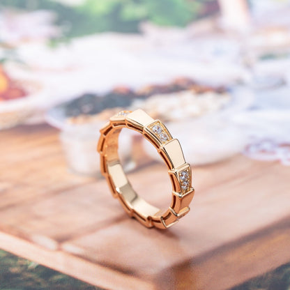 [Aurora]SERPENTI RING PINK GOLD  3MM
