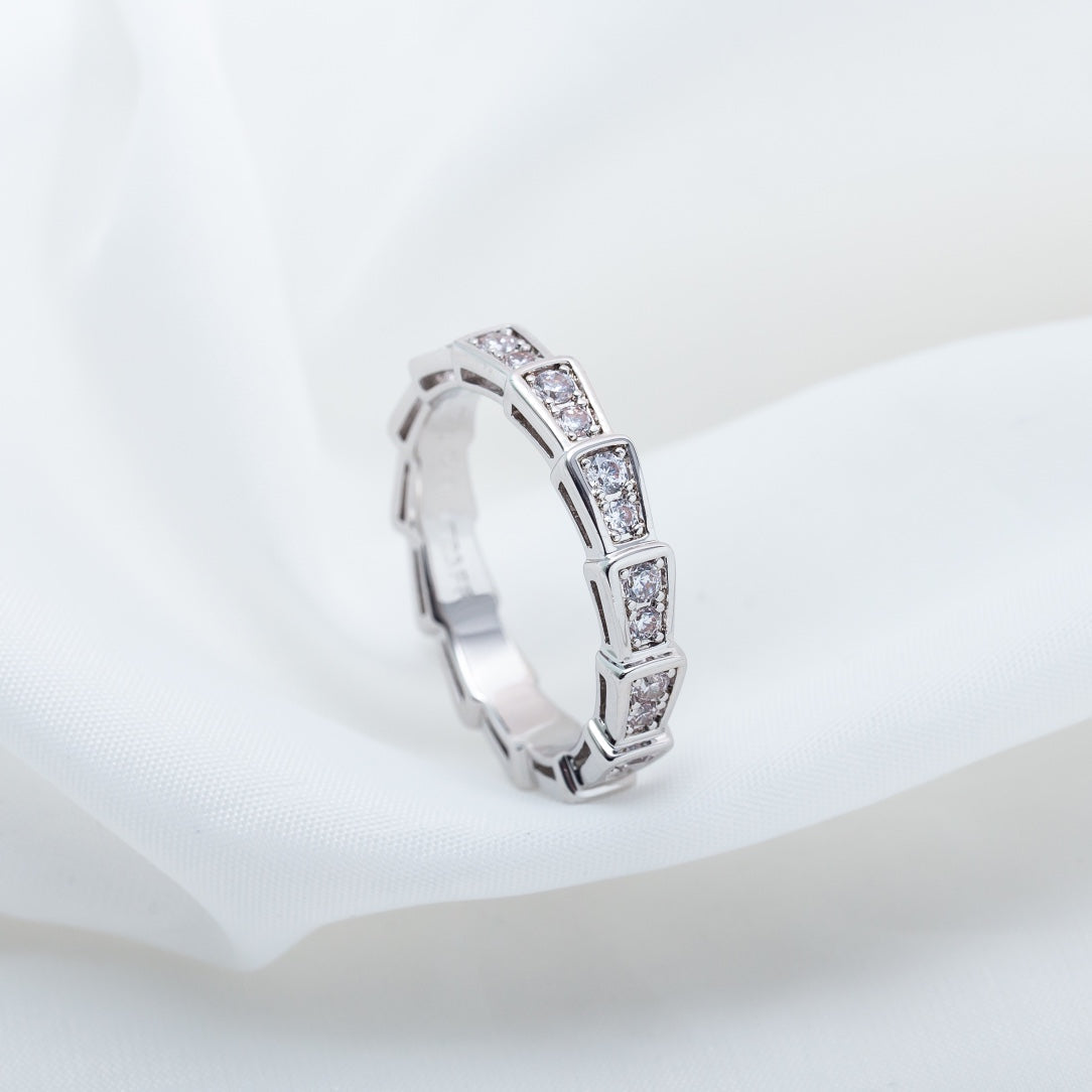 [AURORA]SERPENTI RING SILBER DIAMANT GEPAART 3MM