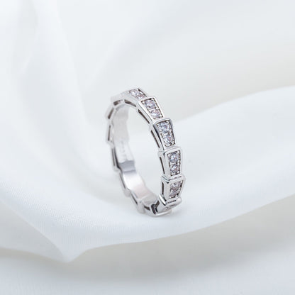 [AURORA]SERPENTI RING SILBER DIAMANT GEPAART 3MM