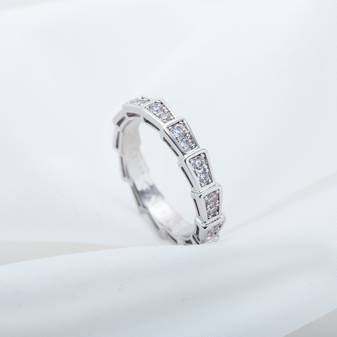 [AURORA]SERPENTI RING SILBER DIAMANT GEPAART 3MM