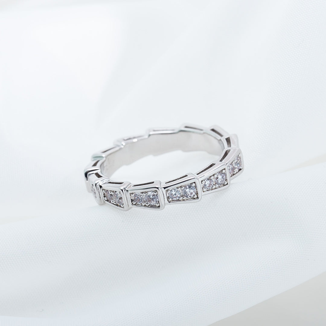 [AURORA]SERPENTI RING SILBER DIAMANT GEPAART 3MM