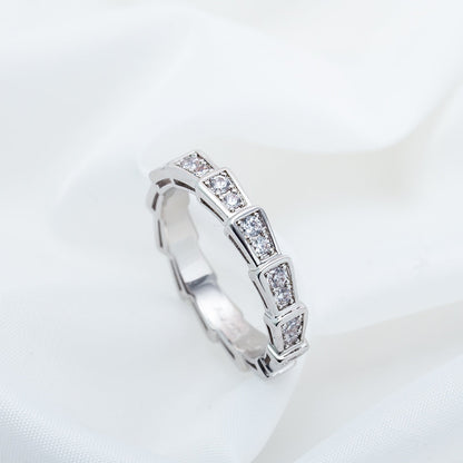 [AURORA]SERPENTI RING SILBER DIAMANT GEPAART 3MM