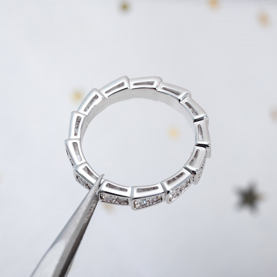 [AURORA]SERPENTI RING SILBER DIAMANT GEPAART 3MM