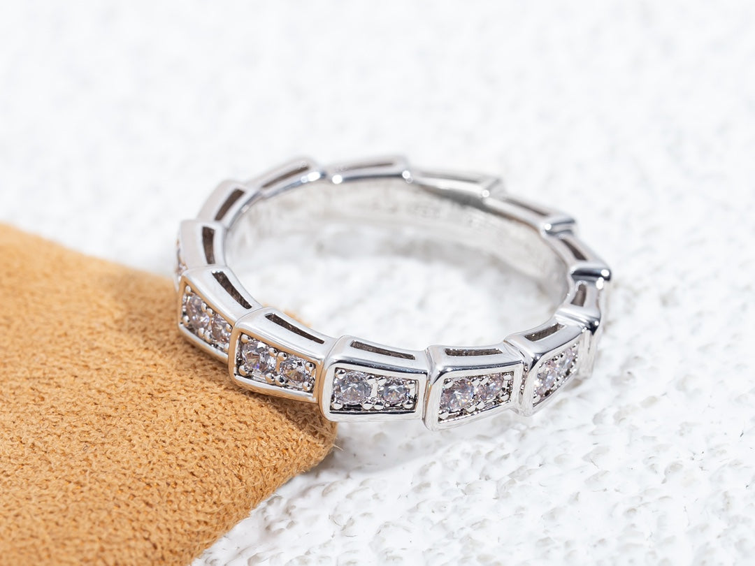 [AURORA]SERPENTI RING SILBER DIAMANT GEPAART 3MM