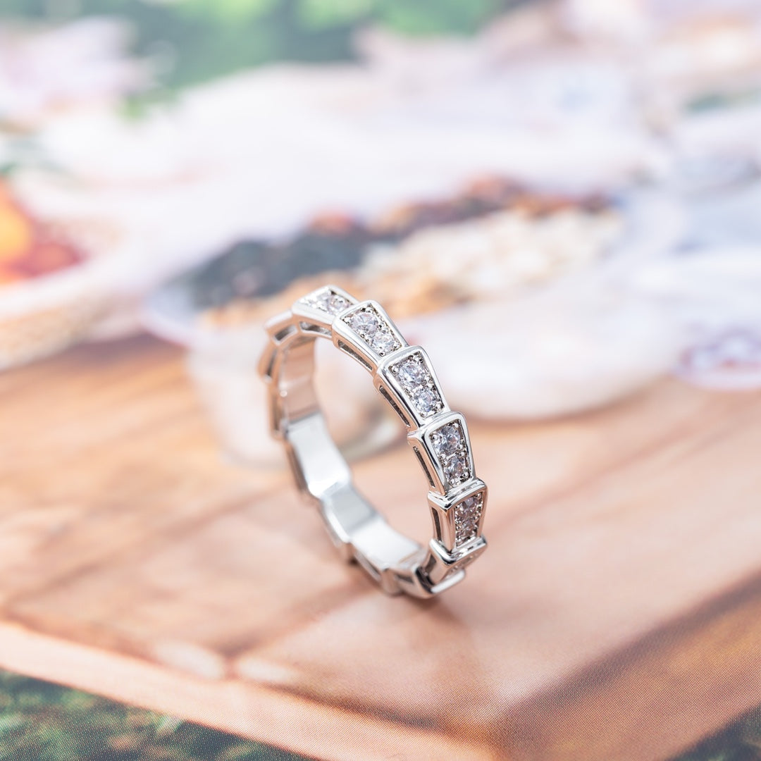 [AURORA]SERPENTI RING SILBER DIAMANT GEPAART 3MM