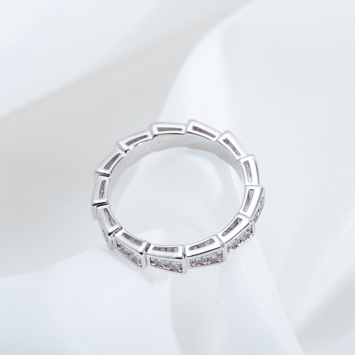 [AURORA]SERPENTI RING SILBER DIAMANT GEPAART 3MM