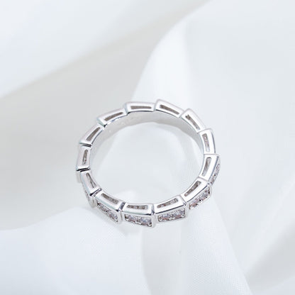 [AURORA]SERPENTI RING SILBER DIAMANT GEPAART 3MM