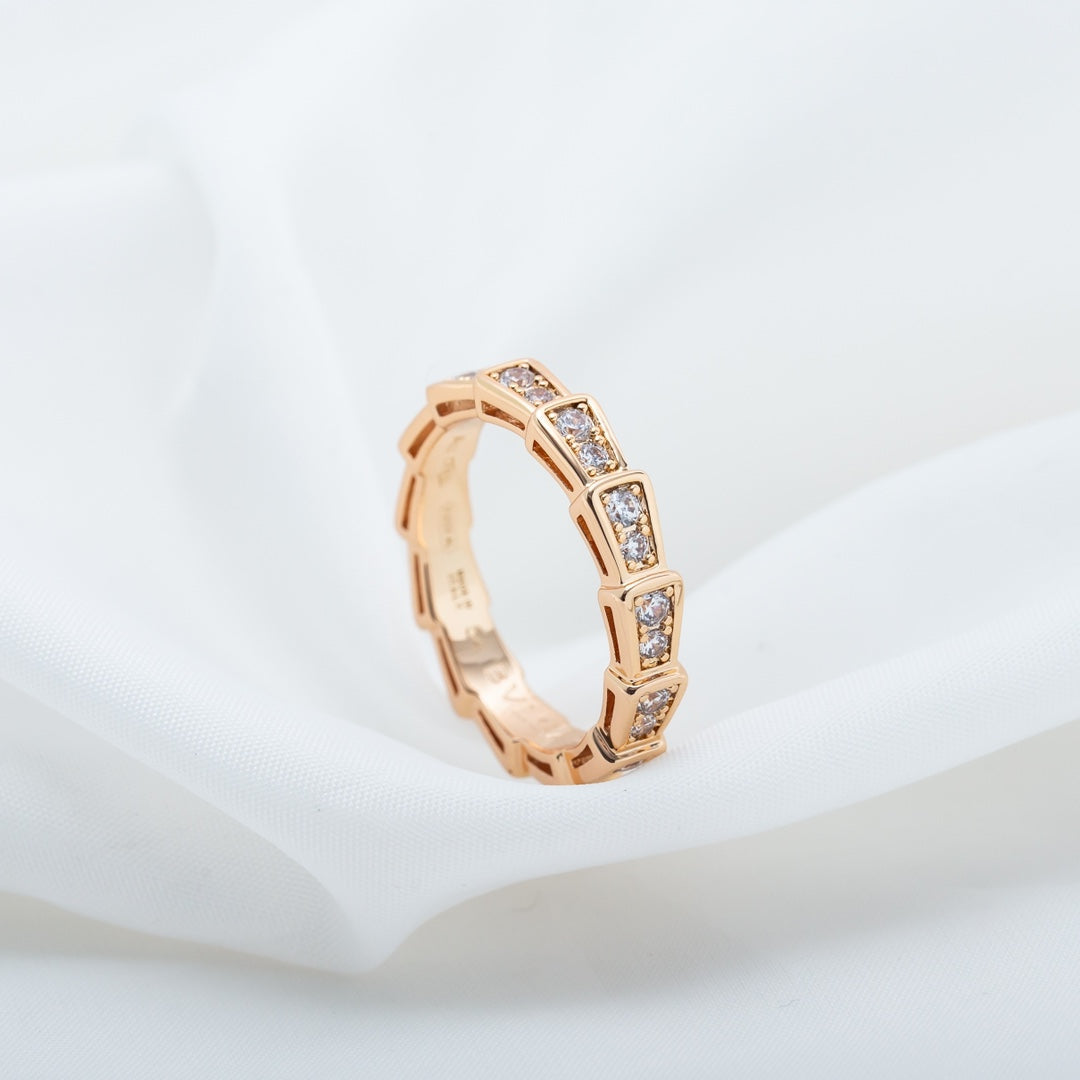 [AURORA]SERPENTI RING ROTGOLD DIAMANTEN 3MM