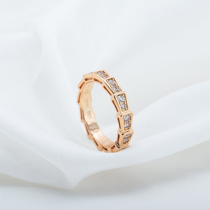 [AURORA]SERPENTI RING ROTGOLD DIAMANTEN 3MM