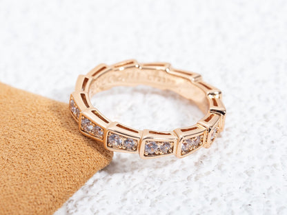 [AURORA]SERPENTI RING ROTGOLD DIAMANTEN 3MM