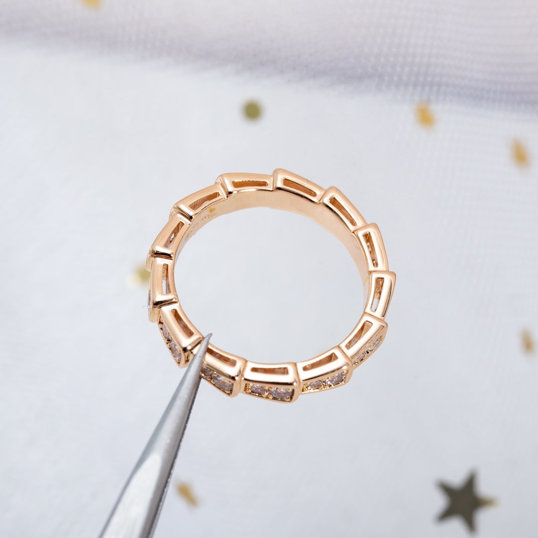 [AURORA]SERPENTI RING ROTGOLD DIAMANTEN 3MM