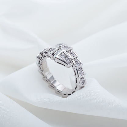 [AURORA]SERPENTI RING SILBER DIAMANT GEPAART 4MM
