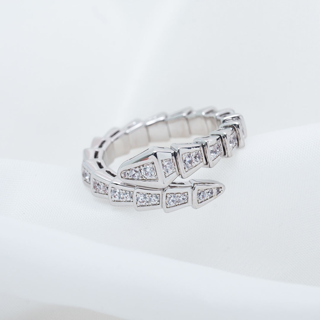 [AURORA]SERPENTI RING SILBER DIAMANT GEPAART 4MM
