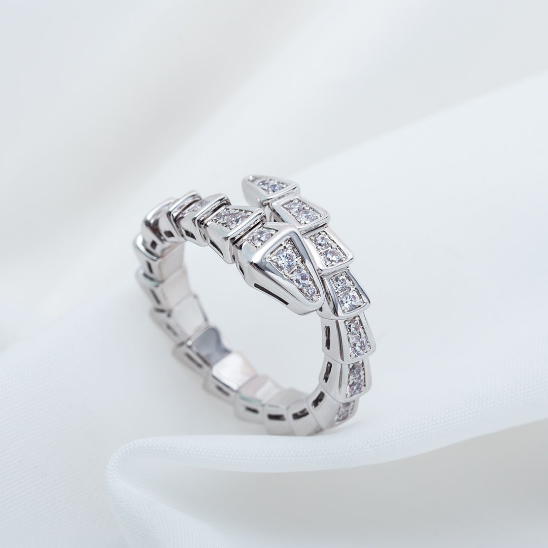 [AURORA]SERPENTI RING SILBER DIAMANT GEPAART 4MM
