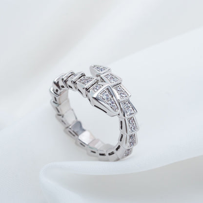 [AURORA]SERPENTI RING SILBER DIAMANT GEPAART 4MM