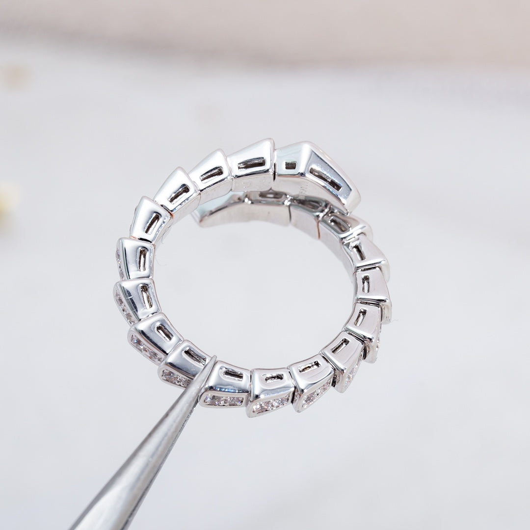 [AURORA]SERPENTI RING SILBER DIAMANT GEPAART 4MM