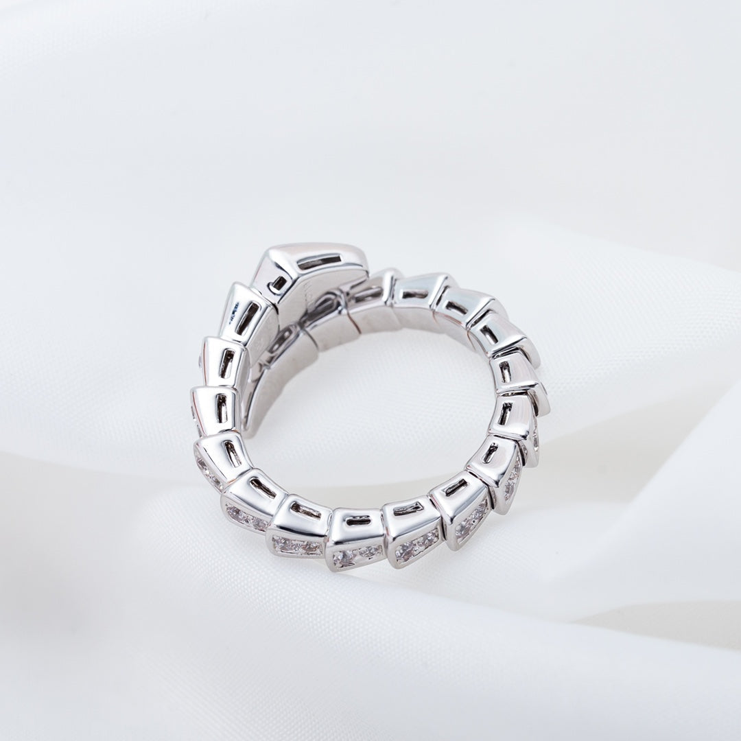 [AURORA]SERPENTI RING SILBER DIAMANT GEPAART 4MM