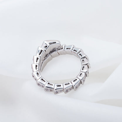 [AURORA]SERPENTI RING SILBER DIAMANT GEPAART 4MM