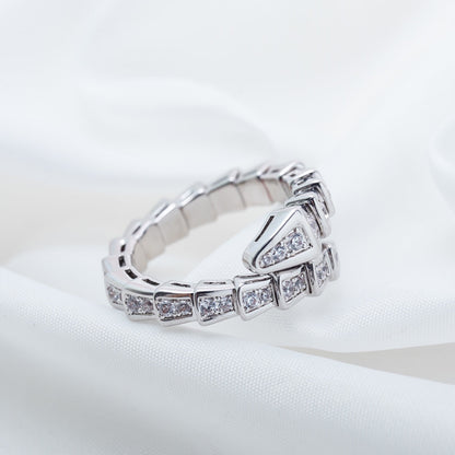 [AURORA]SERPENTI RING SILBER DIAMANT GEPAART 4MM