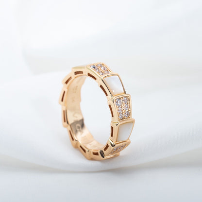 [AURORA]SERPENTI RING ROTGOLD MIT DIAMANTEN 4MM