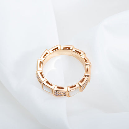 [AURORA]SERPENTI RING ROTGOLD MIT DIAMANTEN 4MM