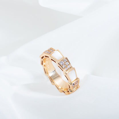 [AURORA]SERPENTI RING ROTGOLD MIT DIAMANTEN 4MM