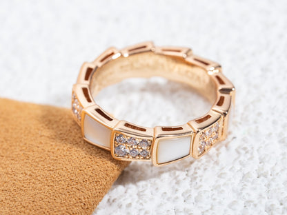 [AURORA]SERPENTI RING ROTGOLD MIT DIAMANTEN 4MM