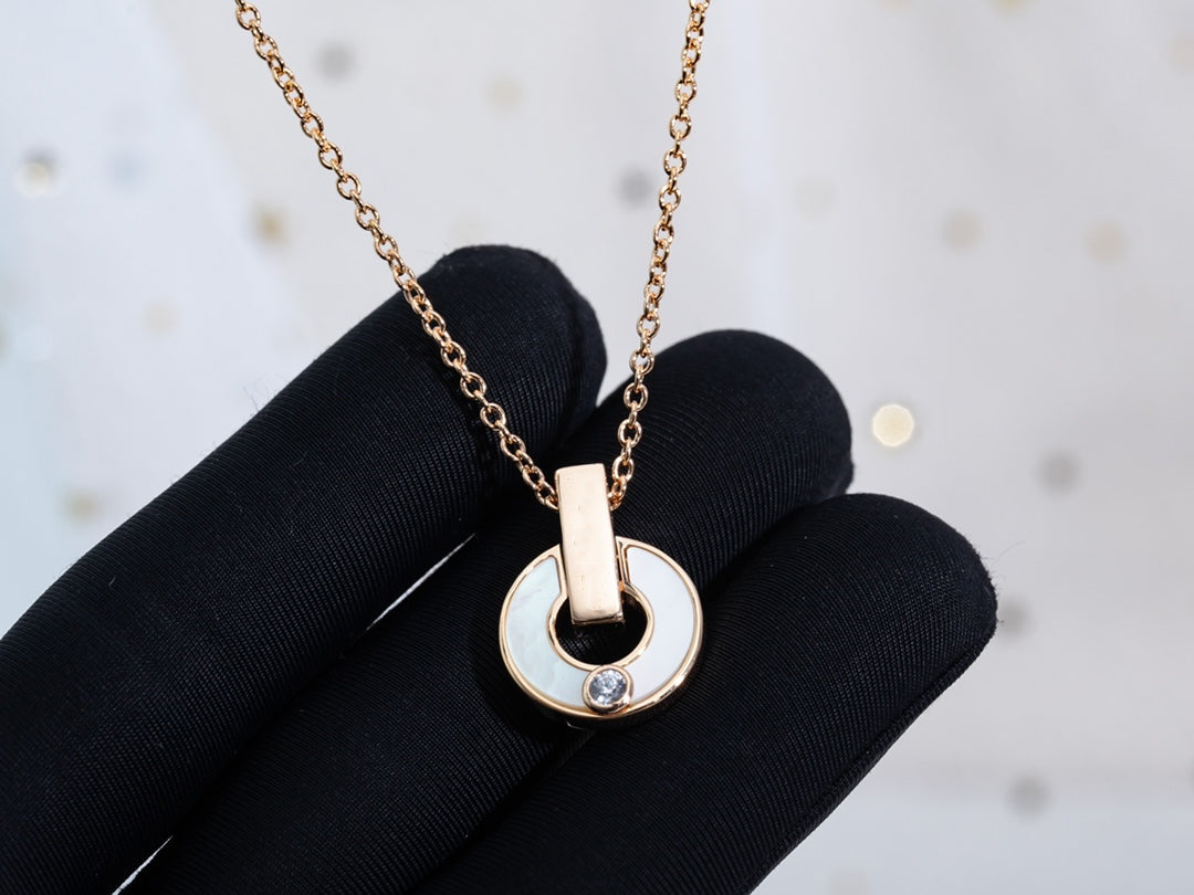 [Aurora]GARI NECKLACE PINK GOLD MOP