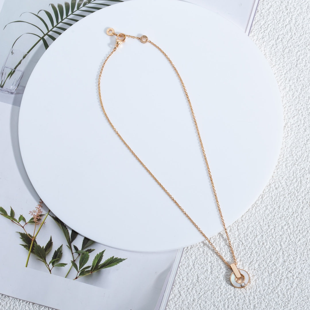 [Aurora]GARI NECKLACE PINK GOLD MOP