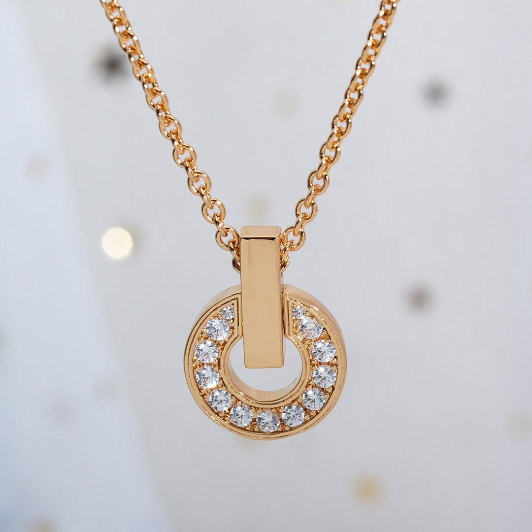 [Aurora]GARI NECKLACE PINK GOLD DIAMOND