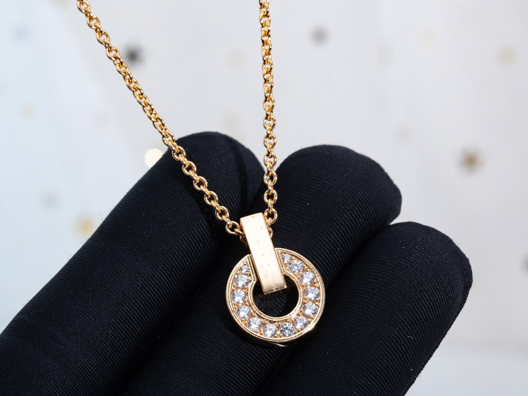 [Aurora]GARI NECKLACE PINK GOLD DIAMOND