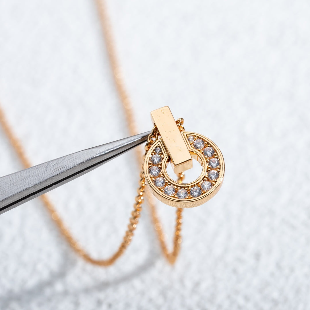 [Aurora]GARI NECKLACE PINK GOLD DIAMOND