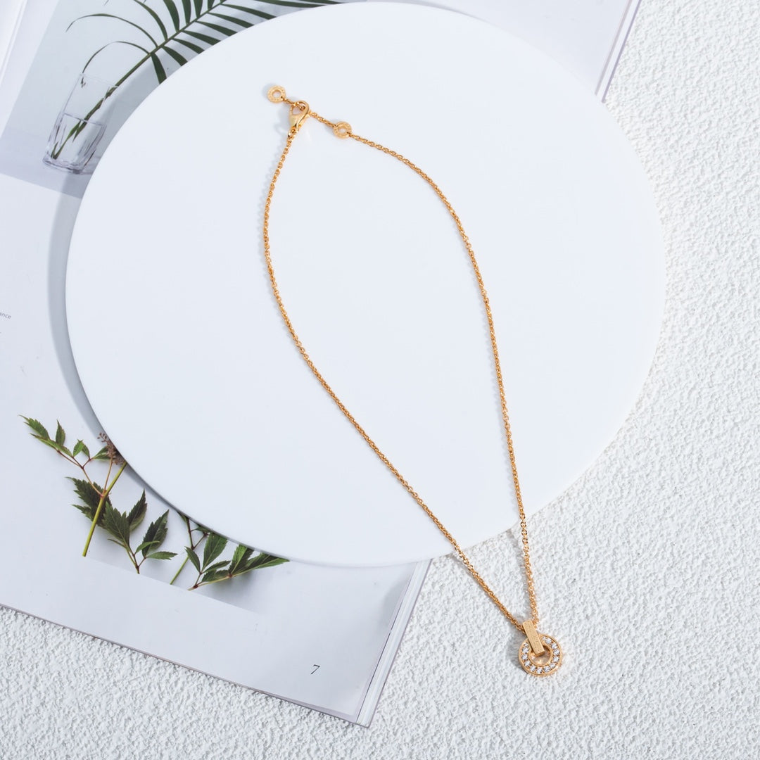 [Aurora]GARI NECKLACE PINK GOLD DIAMOND