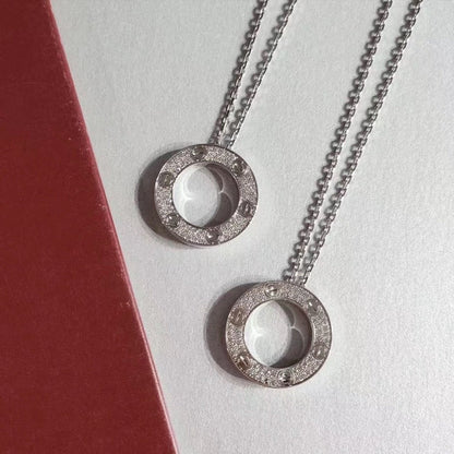 [Aurora]LOVE NECKLACE ADJUSTABLE SILVER