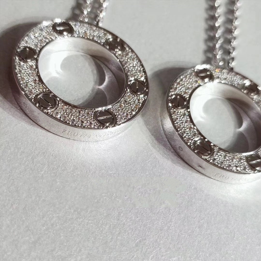 [Aurora]LOVE NECKLACE ADJUSTABLE SILVER