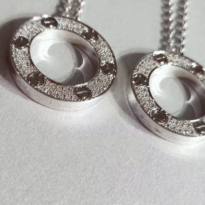 [Aurora]LOVE NECKLACE ADJUSTABLE SILVER