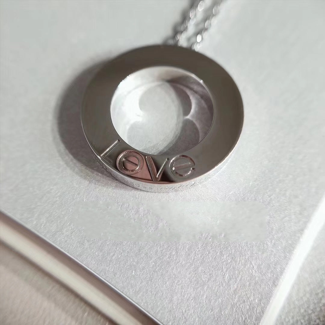 [Aurora]LOVE NECKLACE ADJUSTABLE SILVER