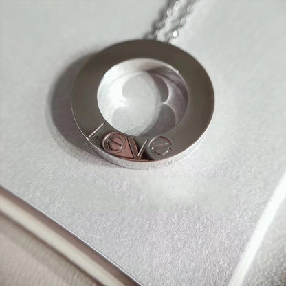 [Aurora]LOVE NECKLACE ADJUSTABLE SILVER