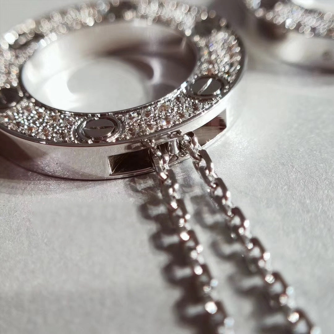 [Aurora]LOVE NECKLACE ADJUSTABLE SILVER