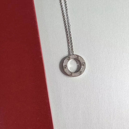 [Aurora]LOVE NECKLACE ADJUSTABLE SILVER