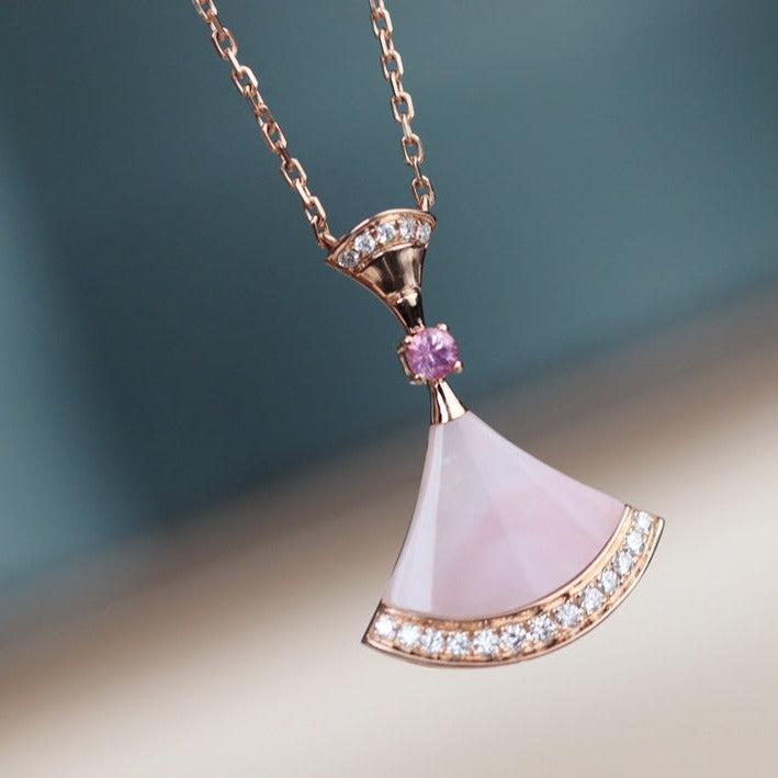 [AURORA]DREAM HALSKETTE ROSA MOP DIAMANT
