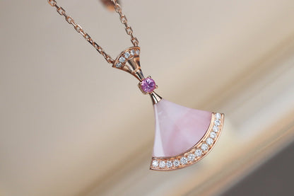[AURORA]DREAM HALSKETTE ROSA MOP DIAMANT