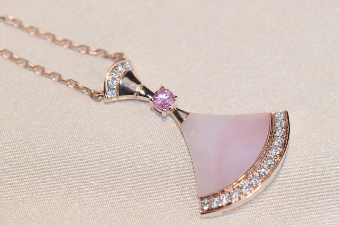[AURORA]DREAM HALSKETTE ROSA MOP DIAMANT